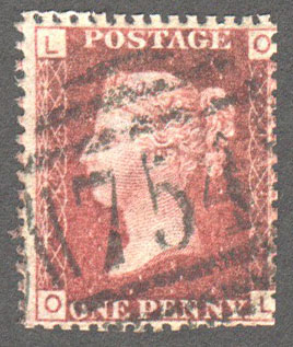 Great Britain Scott 33 Used Plate 145 - OL - Click Image to Close